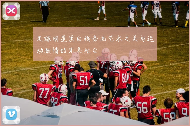 足球明星黑白线条画艺术之美与运动激情的完美结合